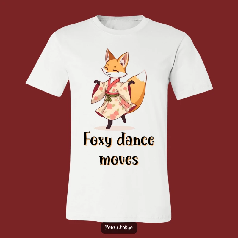 Funny Fox Pirouette T-Shirt: Graceful Fox Kimono Dancer Tee Funny Gift